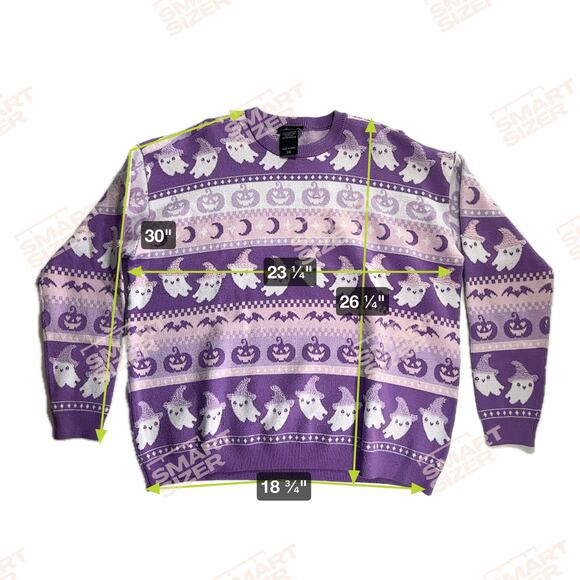 Sweet Society NWT Junior Small Pastel Ghosts & Jack-O-Lanterns Fair Isle Sweater - Picture 10 of 10